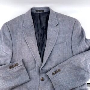 Lauren Ralph Lauren Men's 40R Gray Herringbone Wool Silk Blazer‎ Sport Coat